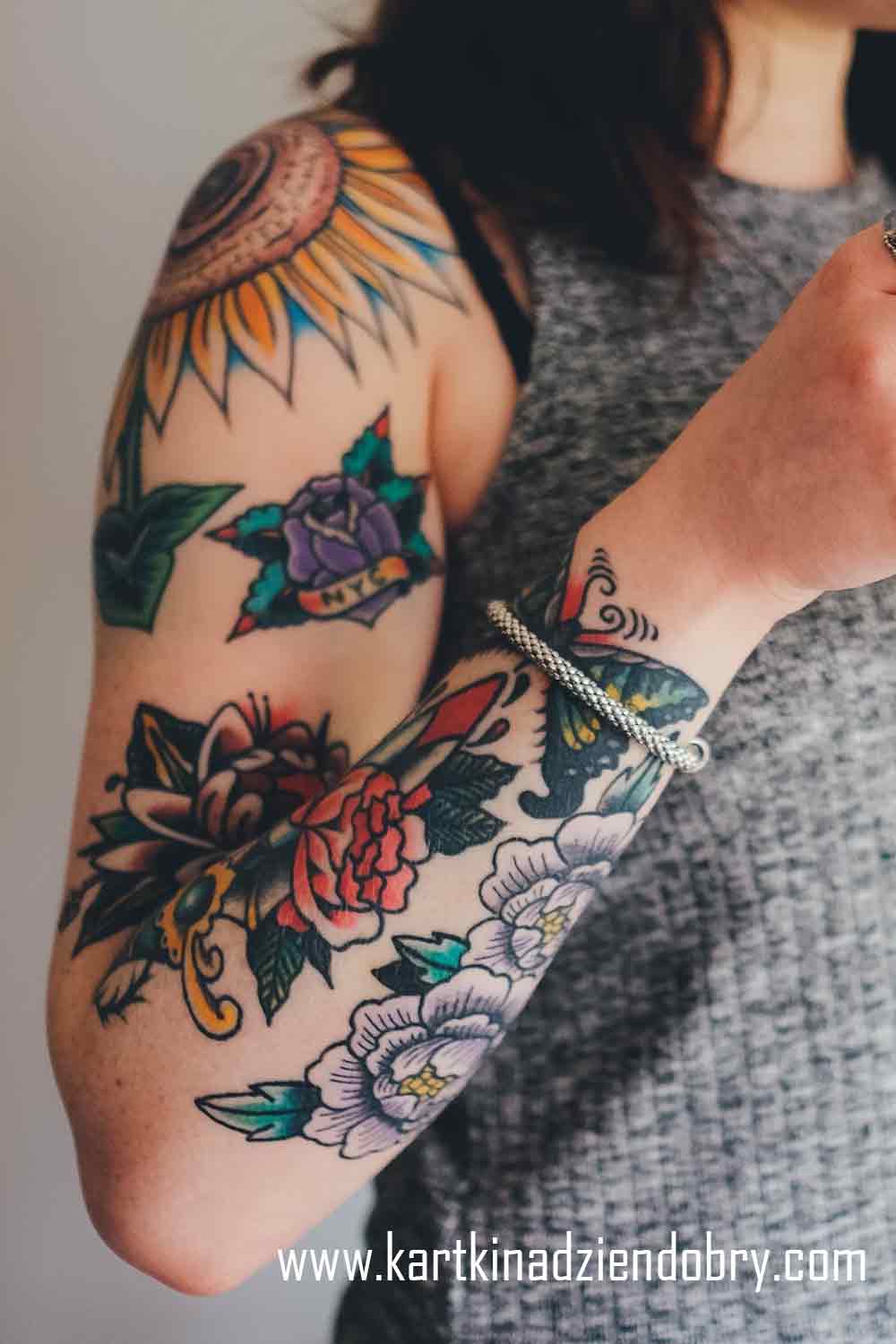 tatuaże damskie na rękę